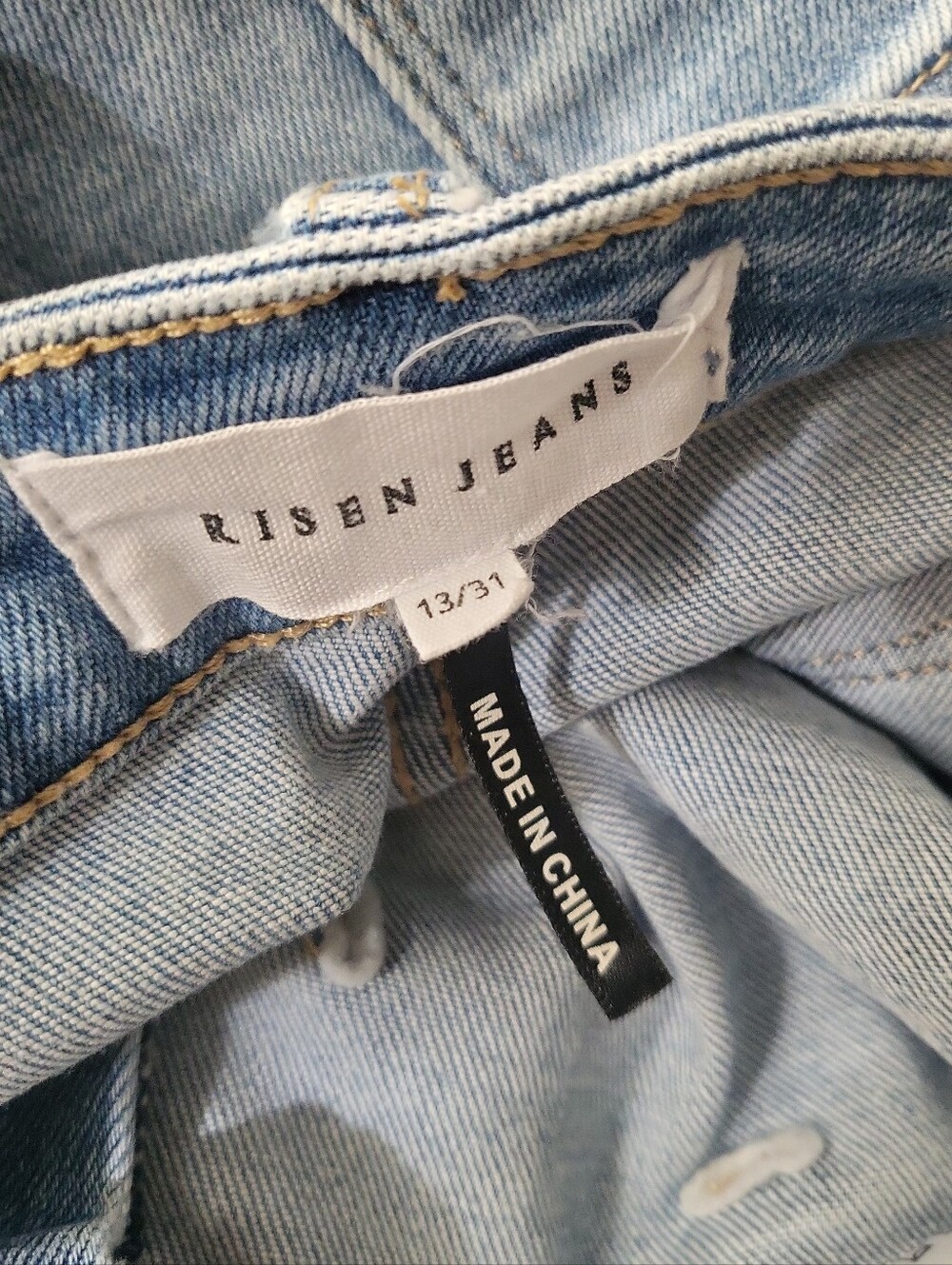 Risen High Rise Light Wash Boot Cut Jeans Sz 13/31 29" Inseam Style #RDP5610 - Picture 6 of 10
